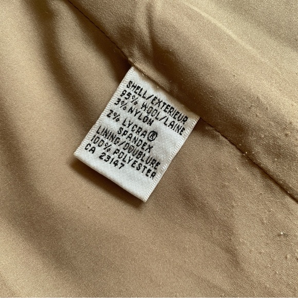 Talbots Wool Blazer Suit Jacket - Camel Pinstripe - Picture 9 of 12